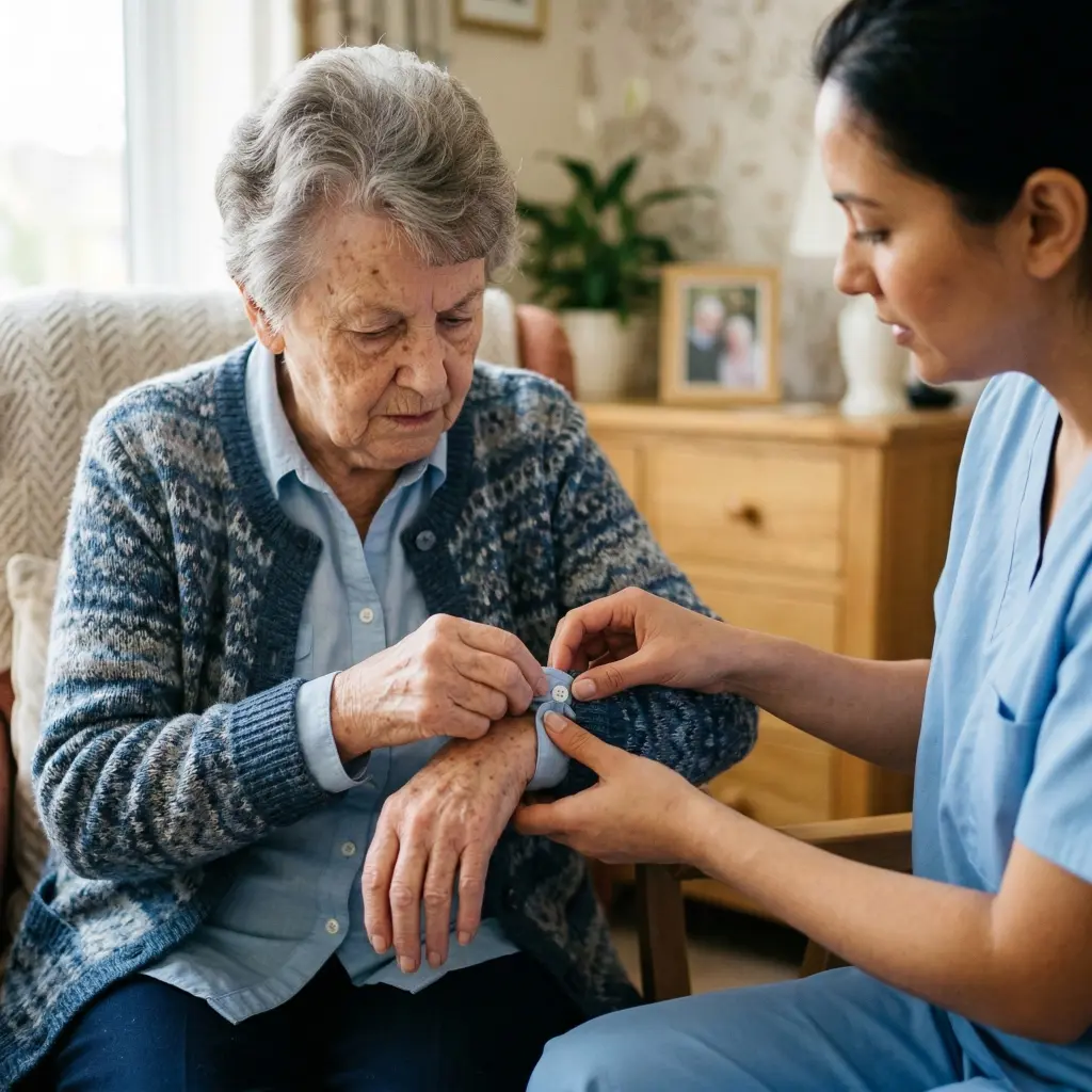 OT professional performing home safety assessment.